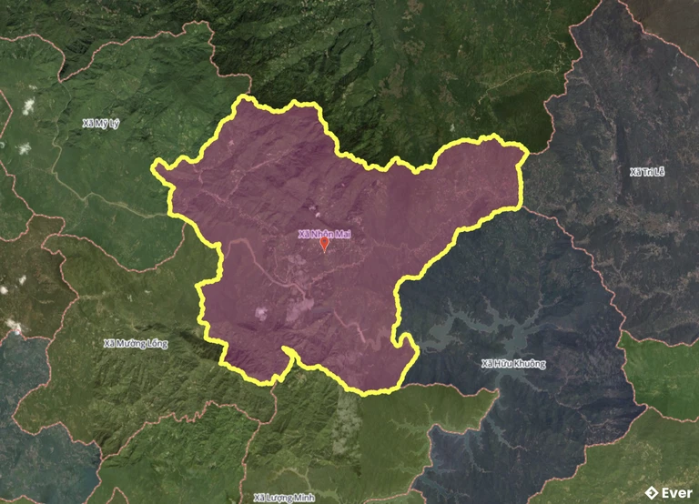 Bản đồ xã Nhôn Mai sau sáp nhập