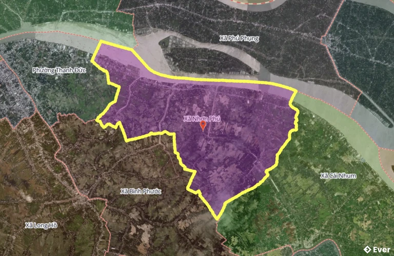 Bản đồ xã Nhơn Phú, Vĩnh Long sau sáp nhập