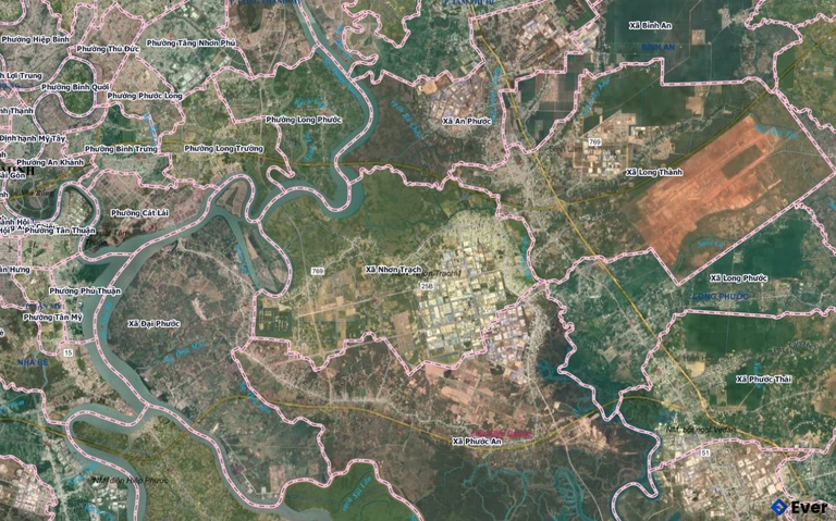 Bản đồ xã Nhơn Trạch, Đồng Nai sau sáp nhập