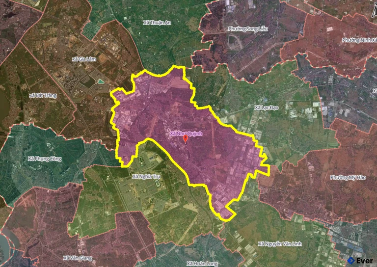 Bản đồ xã Như Quỳnh, Hưng Yên sau sáp nhập