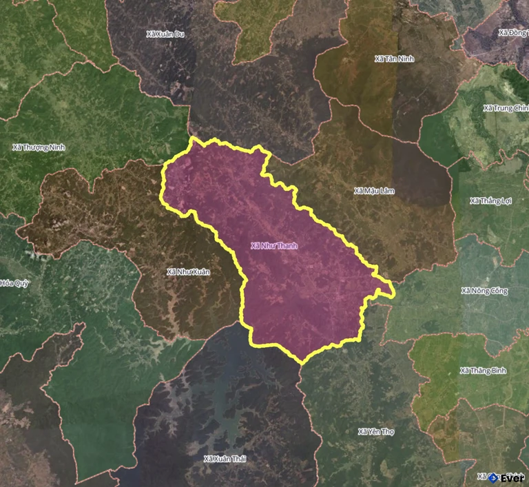 Bản đồ xã Như Thanh, Thanh Hóa sau sáp nhập