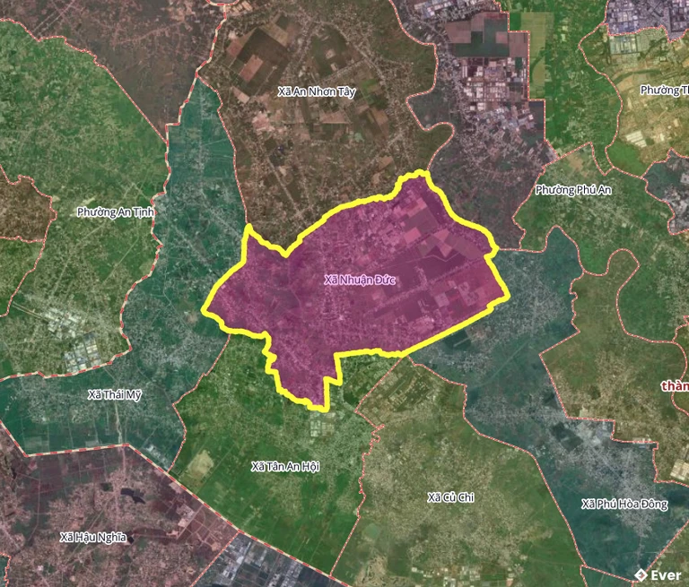 Bản đồ xã Nhuận Đức, thành phố Hồ Chí Minh sau sáp nhập