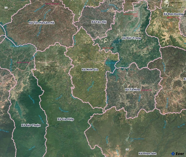 Bản đồ xã Ninh Gia, Lâm Đồng sau sáp nhập