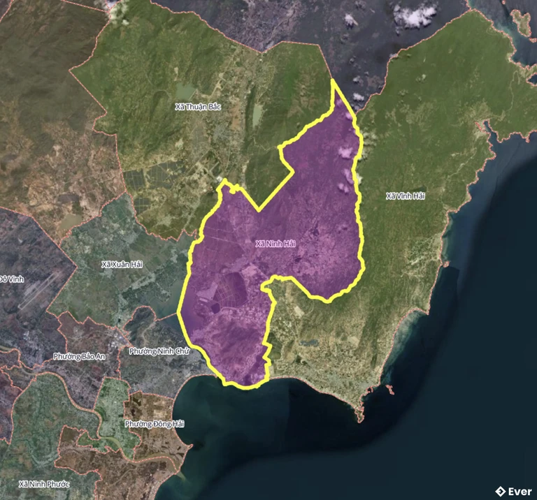 Bản đồ xã Ninh Hải sau sáp nhập