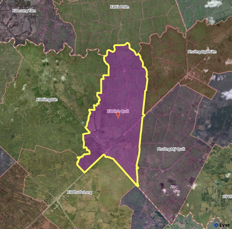 Bản đồ xã Ninh Quới, Cà Mau sau sáp nhập