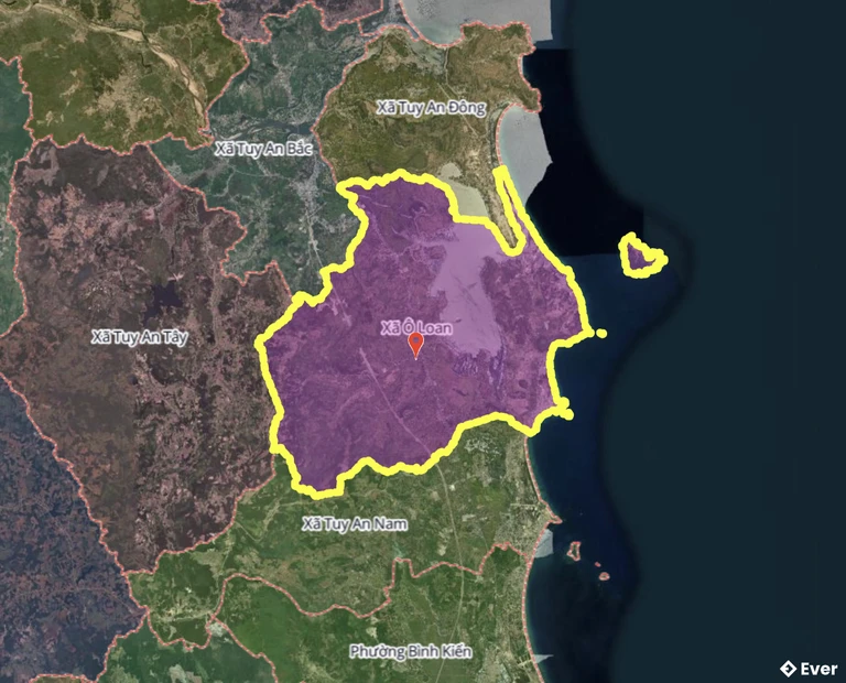 Bản đồ xã Ô Loan, Đắk Lắk sau sáp nhập