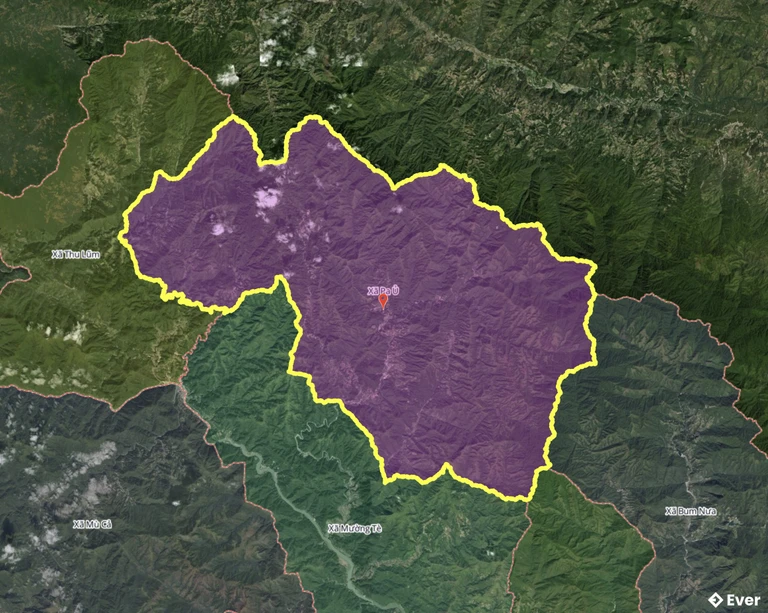 Bản đồ xã Pa Ủ sau sáp nhập