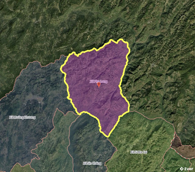 Bản đồ xã Pha Long, Lào Cai