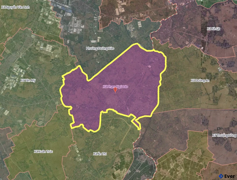 Bản đồ xã Phạm Ngũ Lão, Hưng Yên sau sáp nhập