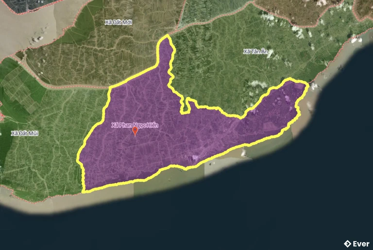 Bản đồ xã Phan Ngọc Hiển sau sáp nhập