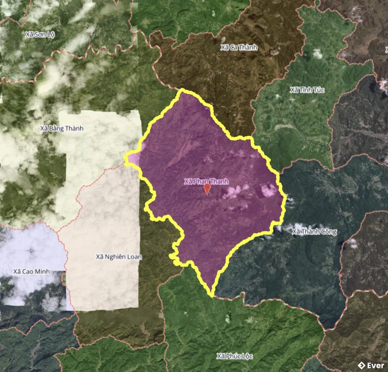 Bản đồ xã Phan Thanh, Cao Bằng sau sáp nhập