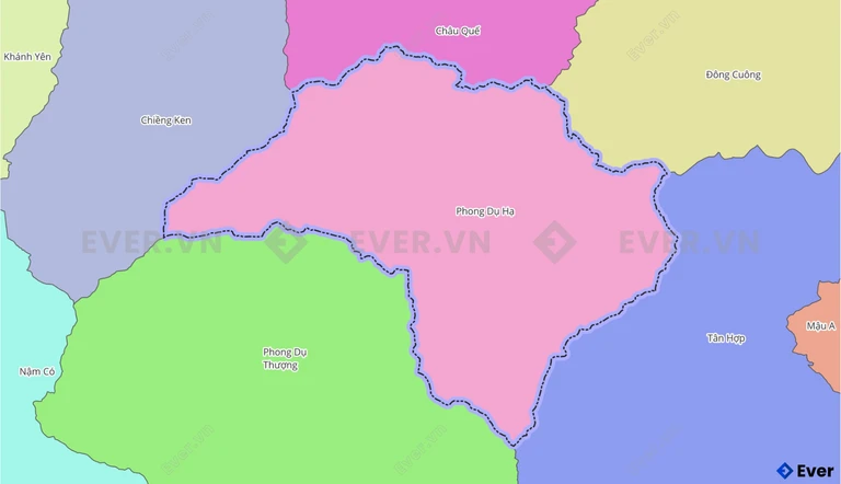 Bản đồ xã Phong Dụ Hạ sau sáp nhập