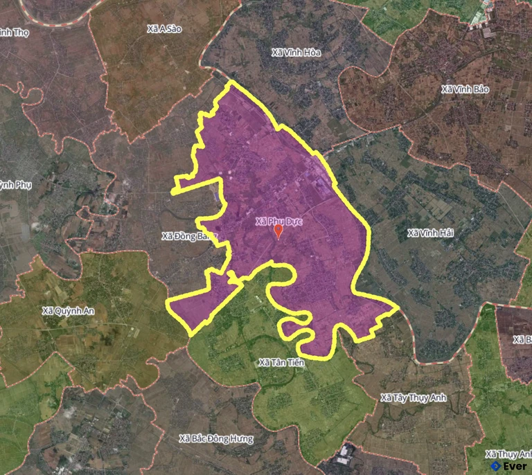 Bản đồ xã Phụ Dực, Hưng Yên sau sáp nhập