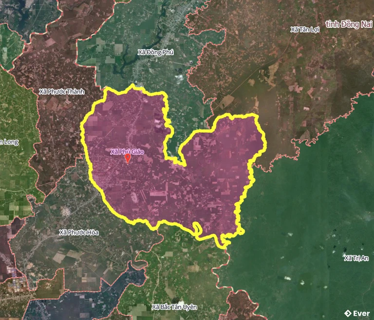 Bản đồ xã Phú Giáo, thành phố Hồ Chí Minh sau sáp nhập