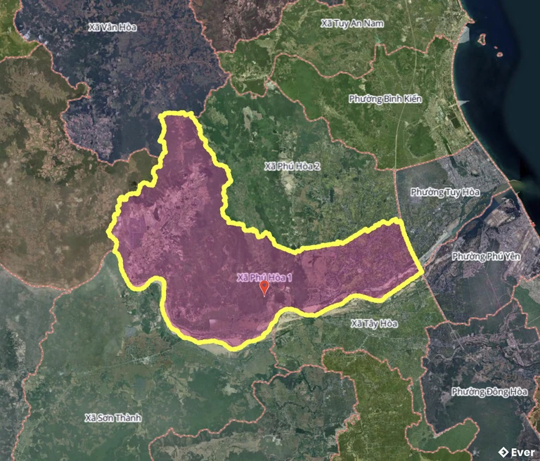 Bản đồ xã Phú Hòa 1, Đắk Lắk sau sáp nhập