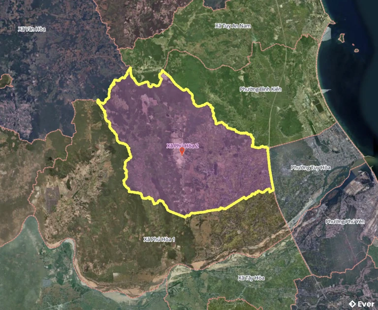 Bản đồ xã Phú Hòa 2, Đắk Lắk sau sáp nhập