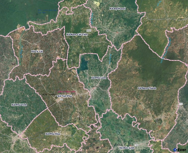 Bản đồ xã Phú Lâm, Đồng Nai sau sáp nhập