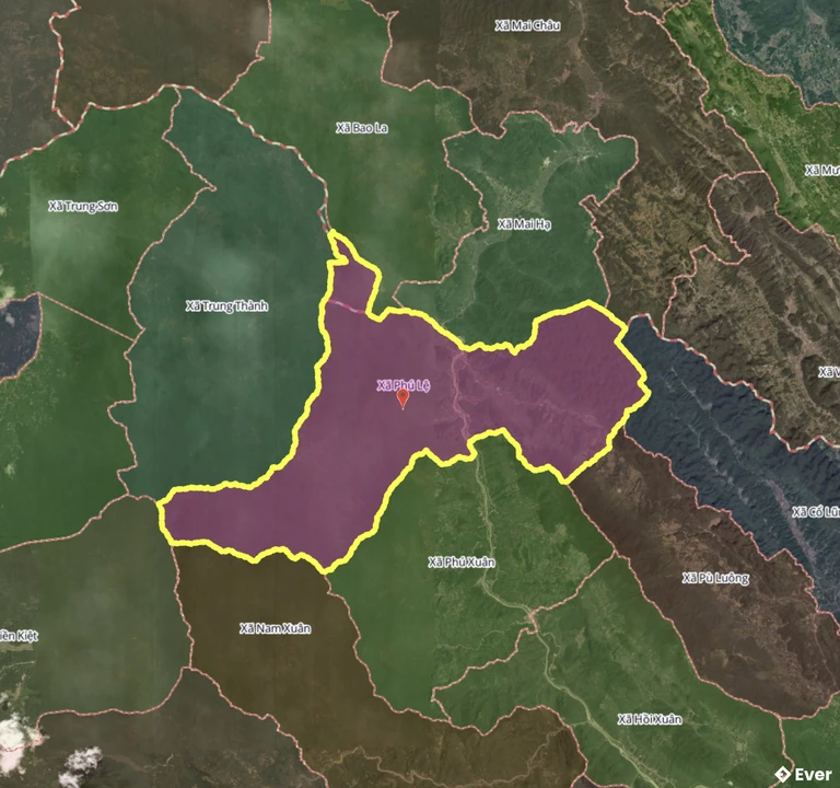 Bản đồ xã Phú Lệ, Thanh Hóa sau sáp nhập