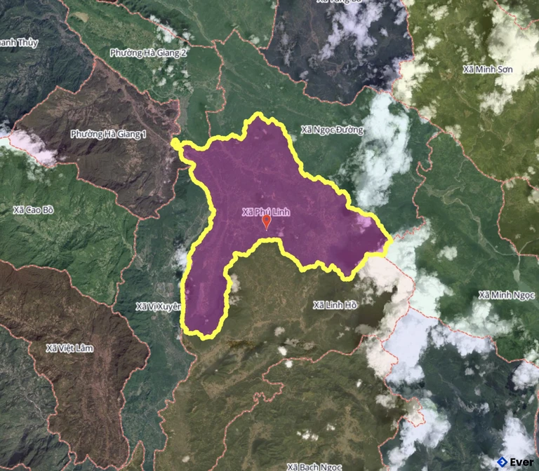 Bản đồ xã Phú Linh, Tuyên Quang sau sáp nhập