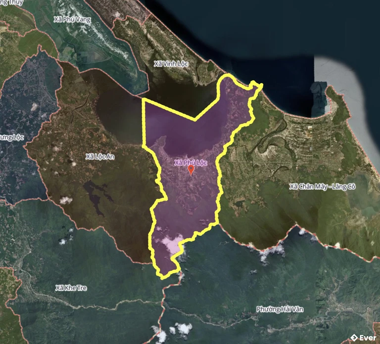 Bản đồ xã Phú Lộc, Huế sau sáp nhập