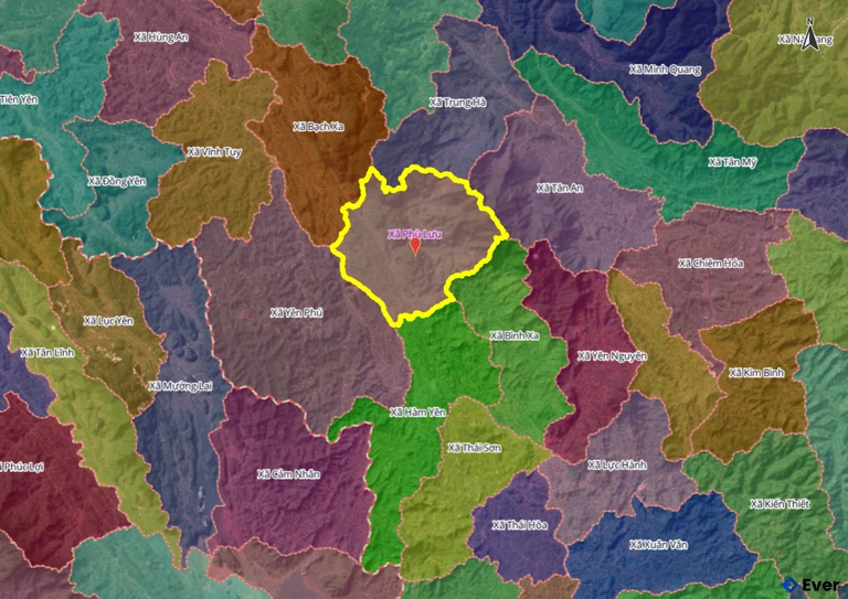 Bản đồ xã Phù Lưu, Tuyên Quang sau sáp nhập