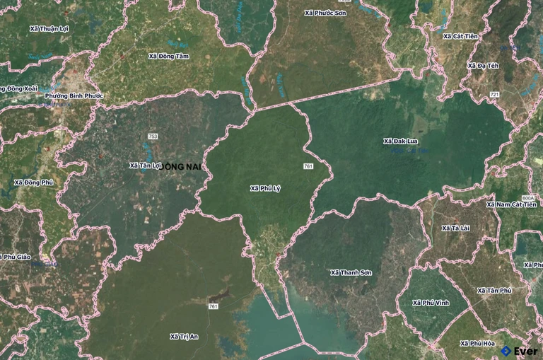 Bản đồ xã Phú Lý, Đồng Nai sau sáp nhập