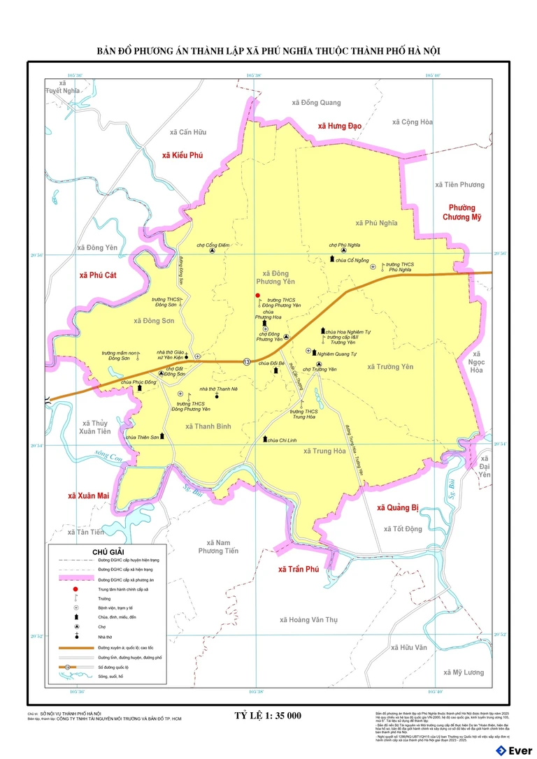 Bản đồ xã Phú Nghĩa, Hà Nội sau sáp nhập