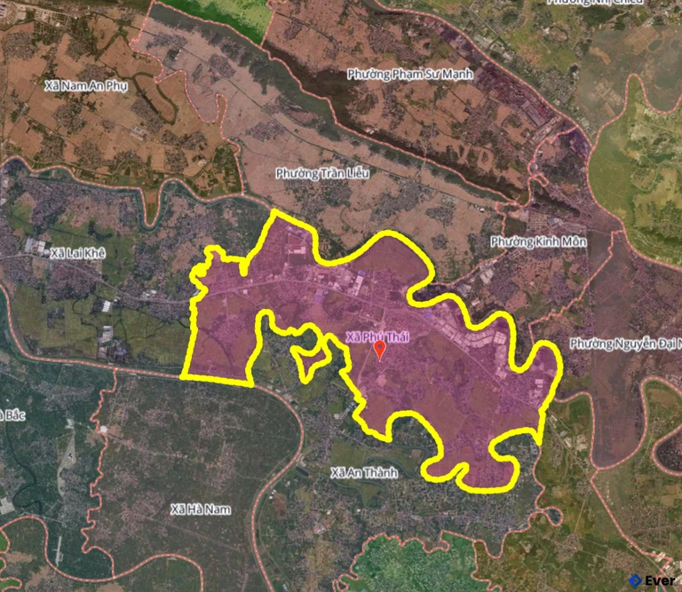 Bản đồ xã Phú Thái, Hải Phòng sau sáp nhập