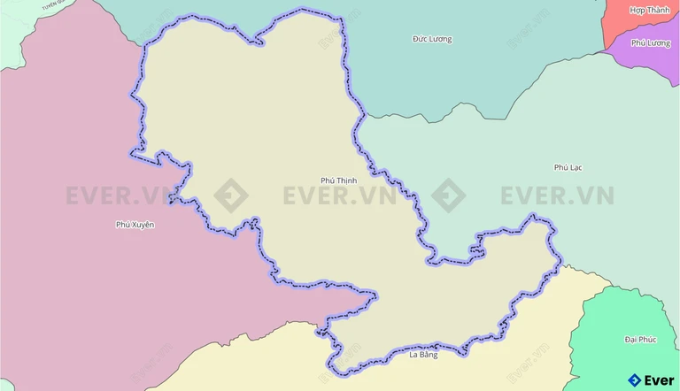 Bản đồ xã Phú Thịnh, Thái Nguyên sau sáp nhập