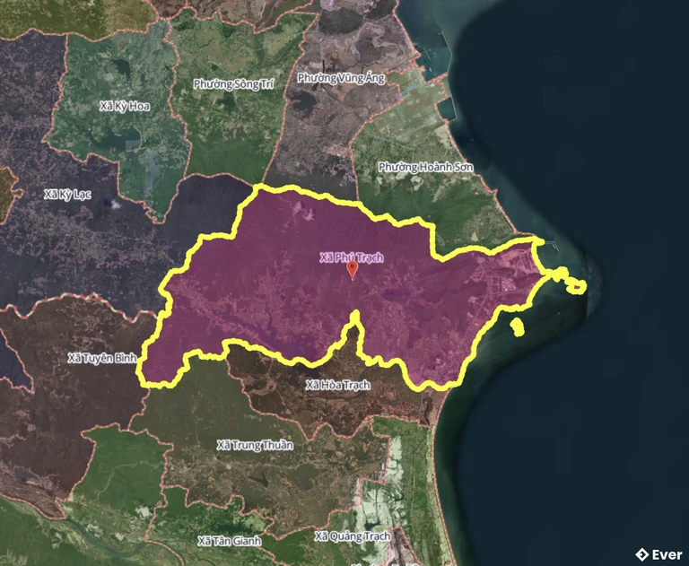 Bản đồ xã Phú Trạch, Quảng Trị sau sáp nhập