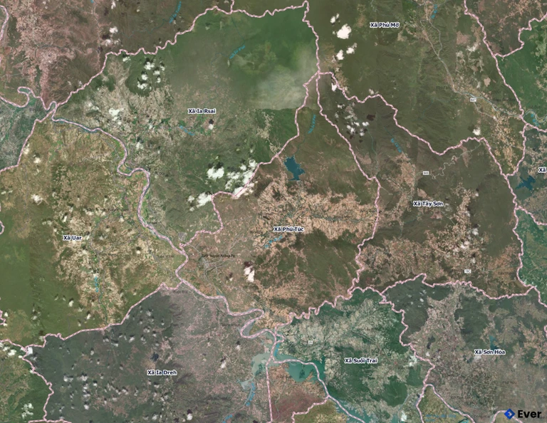 Bản đồ xã Phú Túc, Gia Lai sau sáp nhập