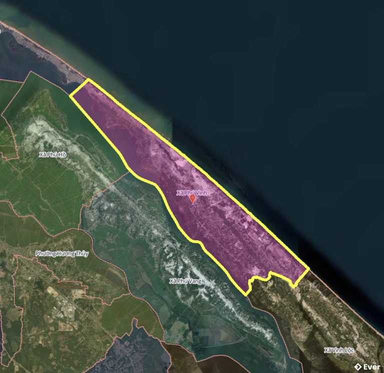 Bản đồ xã Phú Vinh, Huế sau sáp nhập