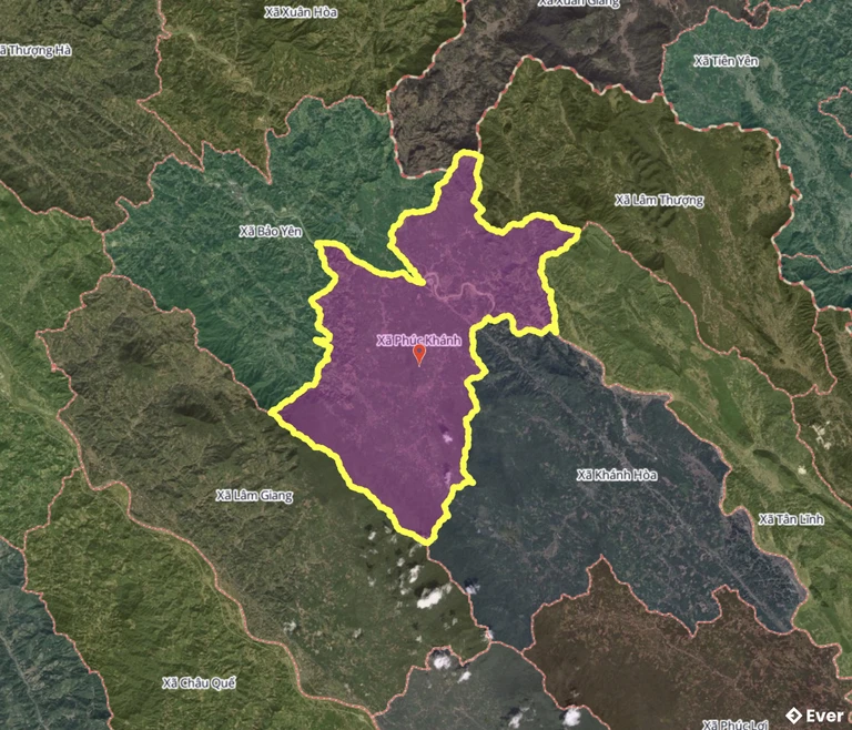 Bản đồ xã Phúc Khánh, Lào Cai