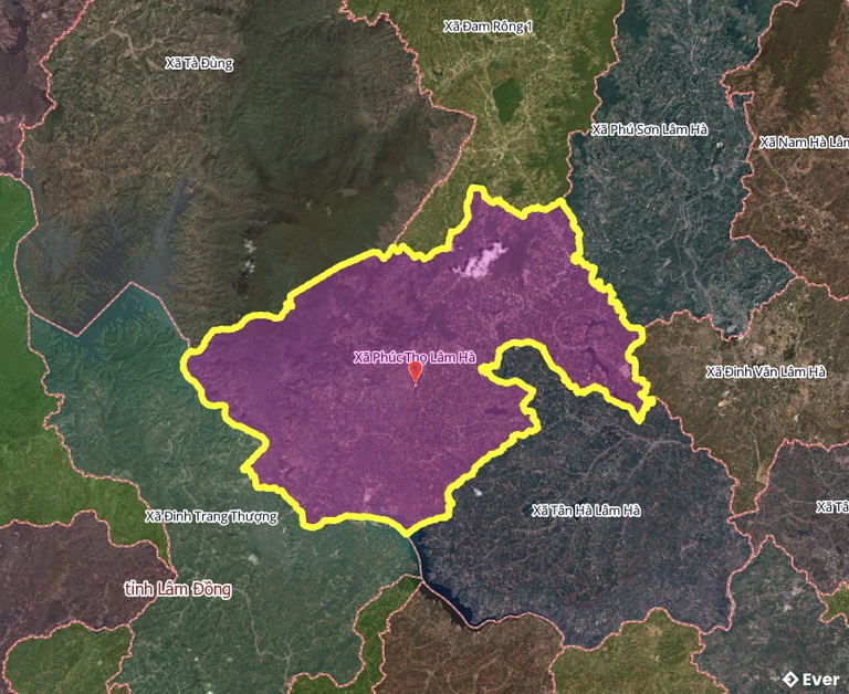 Bản đồ xã Phúc Thọ Lâm Hà, Lâm Đồng sau sáp nhập