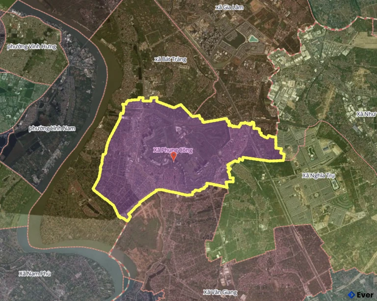 Bản đồ xã Phụng Công, Hưng Yên sau sáp nhập