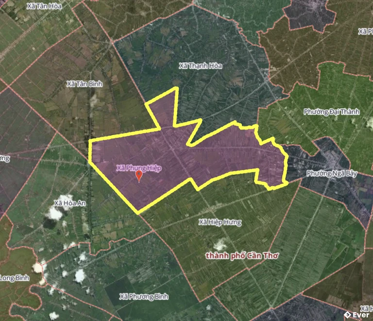 Bản đồ xã Phụng Hiệp, Cần Thơ sau sáp nhập