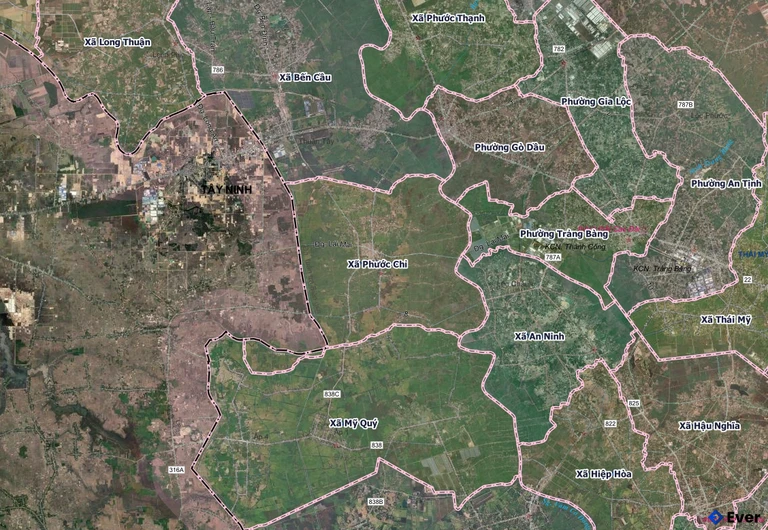 Bản đồ xã Phước Chỉ, Tây Ninh sau sáp nhập