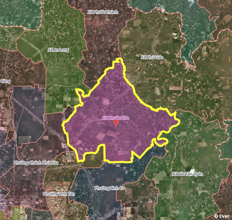 Bản đồ xã Phước Hòa, thành phố Hồ Chí Minh sau sáp nhập