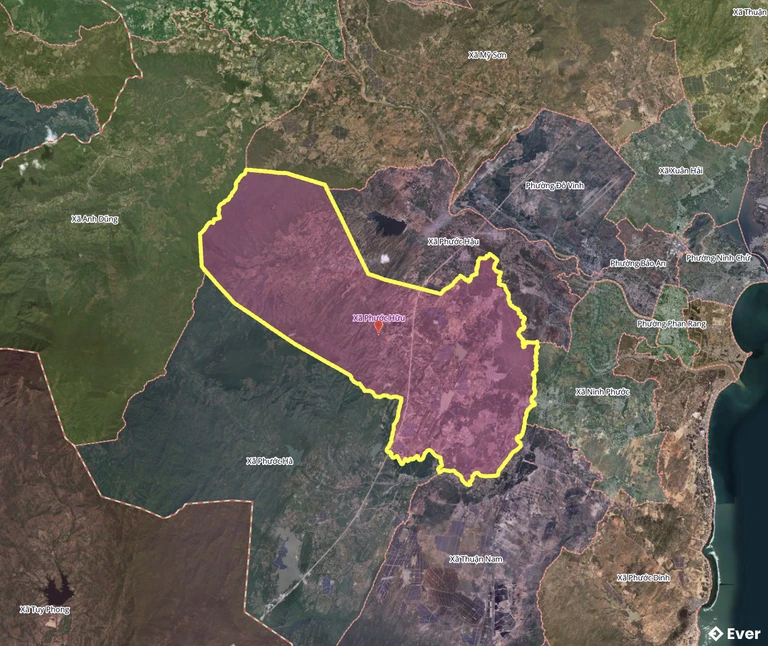 Bản đồ xã Phước Hữu sau sáp nhập