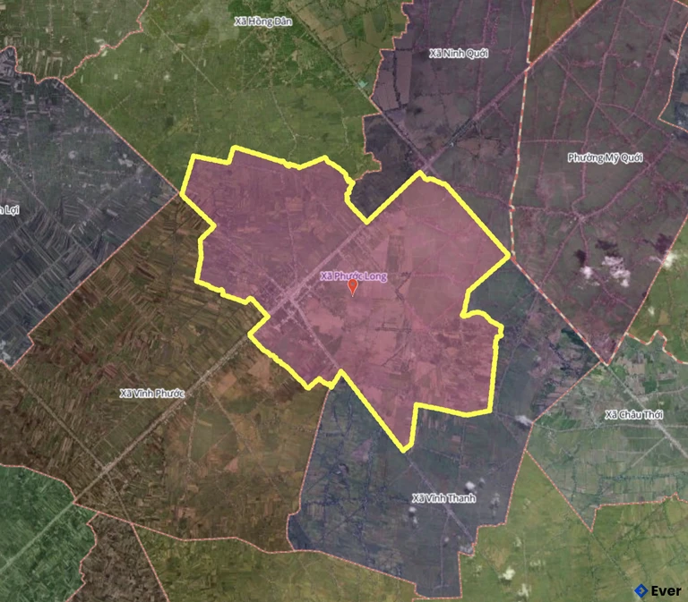 Bản đồ xã Phước Long, Cà Mau sau sáp nhập