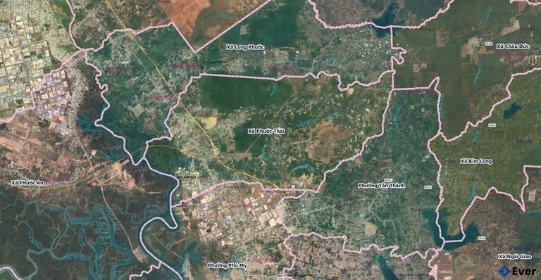 Bản đồ xã Phước Thái, Đồng Nai sau sáp nhập