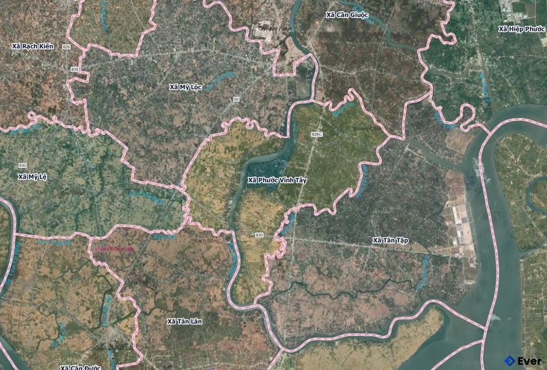 Bản đồ xã Phước Vĩnh Tây, Tây Ninh sau sáp nhập