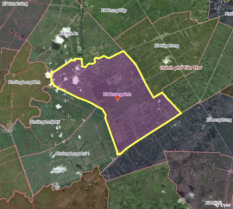 Bản đồ xã Phương Bình, Cần Thơ sau sáp nhập