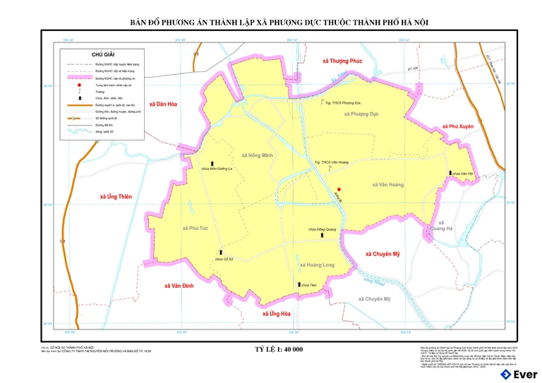 Bản đồ xã Phượng Dực, Hà Nội sau sáp nhập