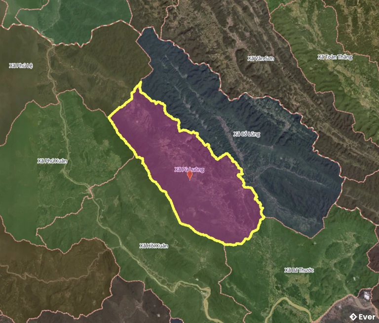 Bản đồ xã Pù Luông, Thanh Hóa sau sáp nhập