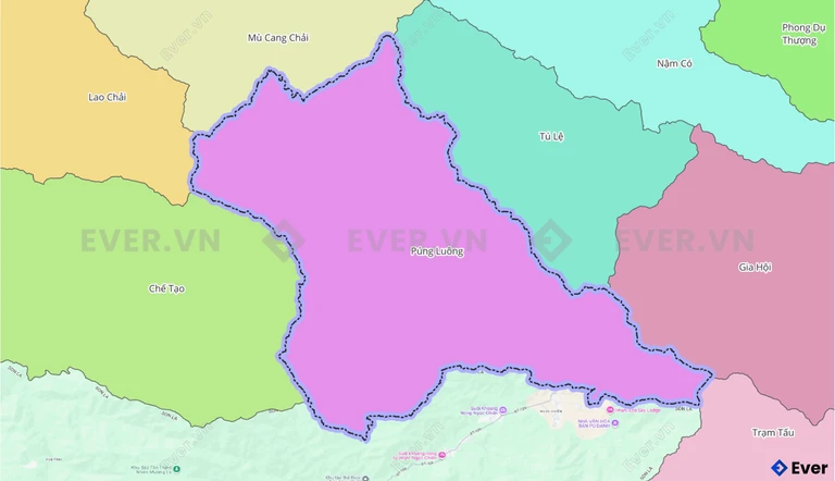 Bản đồ xã Púng Luông sau sáp nhập