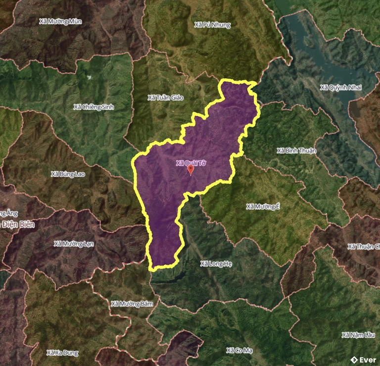 Bản đồ xã Quài Tở sau sáp nhập