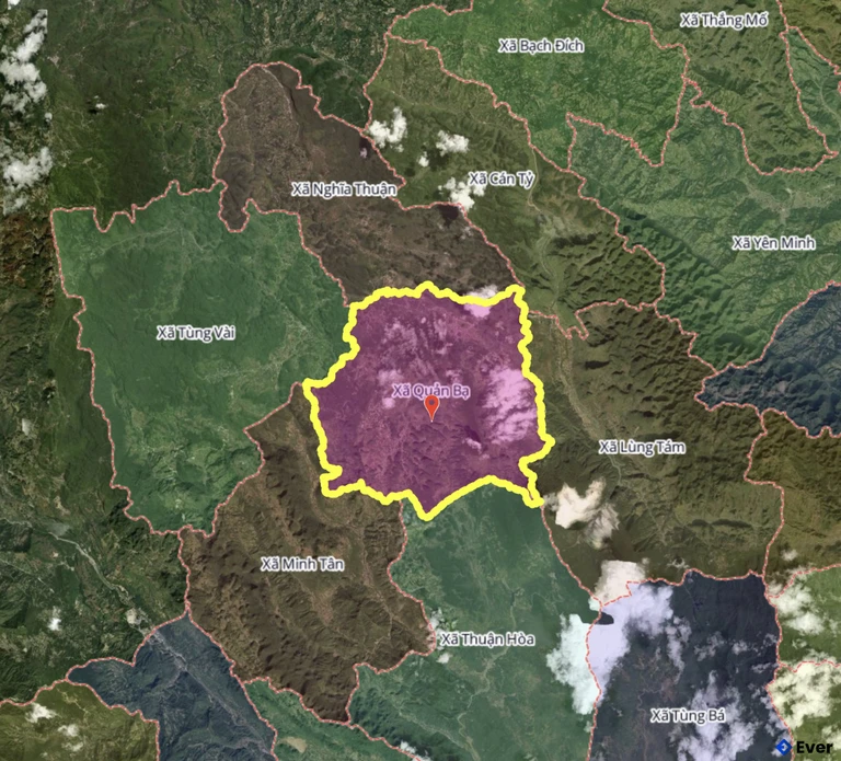 Bản đồ xã Quản Bạ, Tuyên Quang sau sáp nhập