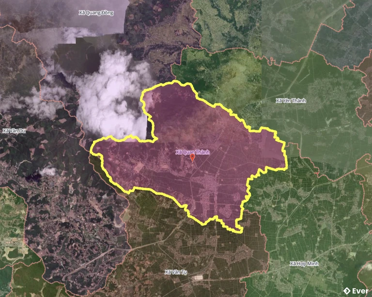 Bản đồ xã Quan Thành, Nghệ An sau sáp nhập