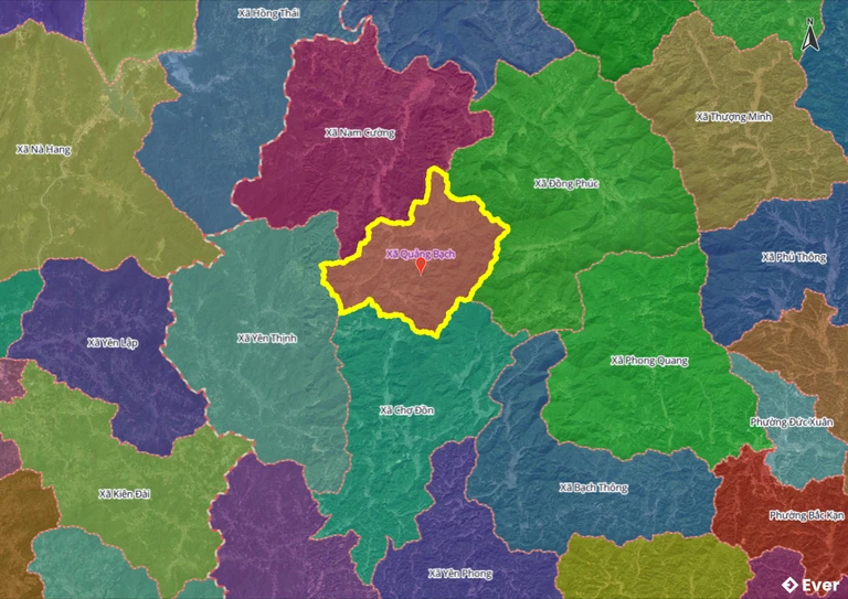 Bản đồ xã Quảng Bạch,Thái Nguyên sau sáp nhập